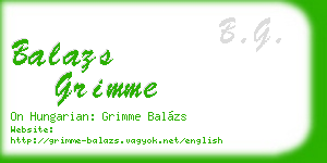 balazs grimme business card